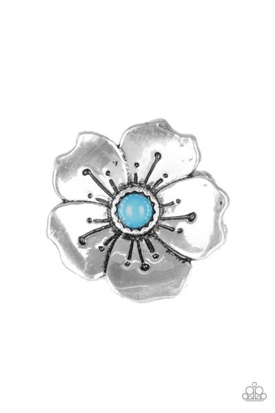 146. Boho Blossom - Blue Flower Ring