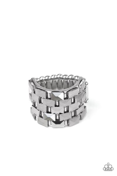 006. ​Checkered Couture - Silver Hematite Band