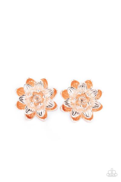 ​153. Water Lily Love - copper flower