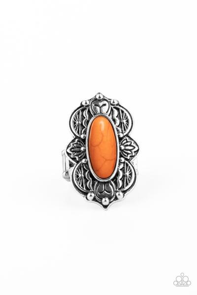 104. Lotus Oasis - Orange oval stone